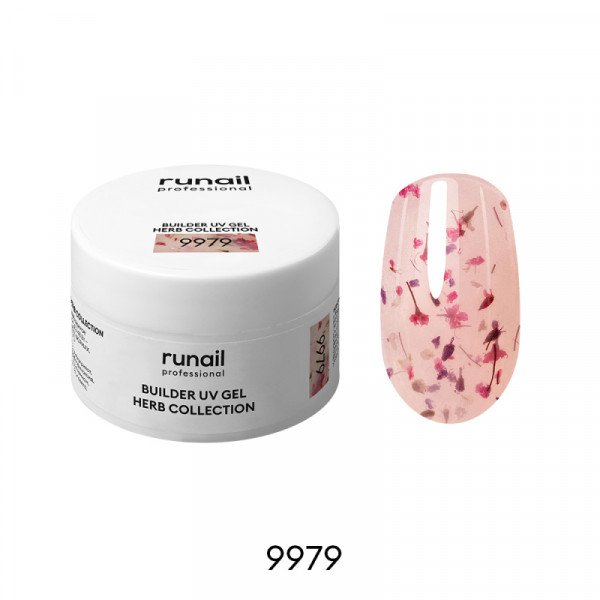 Моделирующий УФ-гель с сухоцветами BUILDER UV GEL HERB COLLECTION, 15г №9979