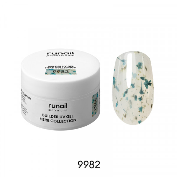 Моделирующий УФ-гель с сухоцветами BUILDER UV GEL HERB COLLECTION, 15г №9982