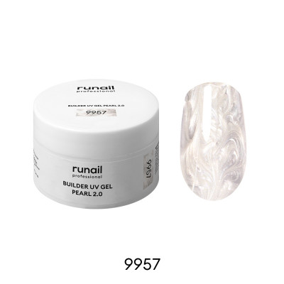 Моделирующий УФ-гель c жемчужным эффектом BUILDER UV GEL PEARL 2.0, 15г №9957