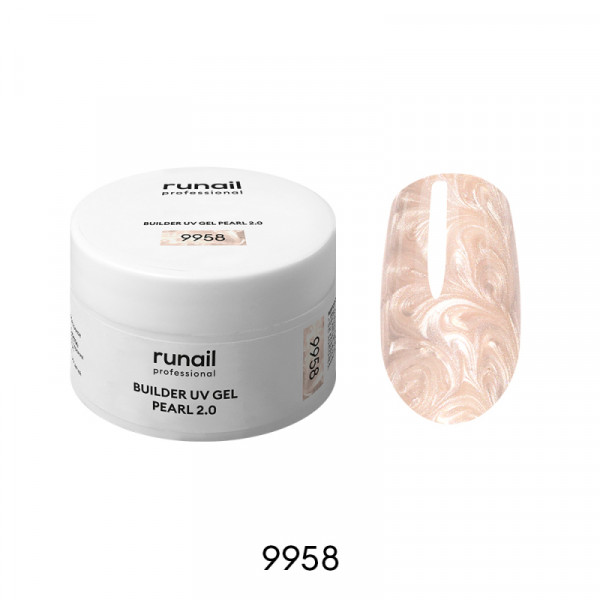 Моделирующий УФ-гель c жемчужным эффектом BUILDER UV GEL PEARL 2.0, 15г №9958