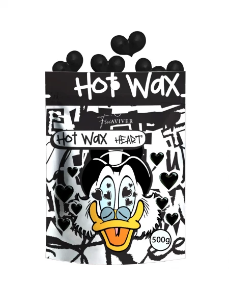 FreiAviver Hot Wax HEART / Воск для депиляции бровей и лица, черный 500гр.