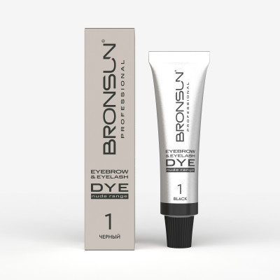 Крем-краска для бровей и ресниц NUDE RANGE BRONSUN, цвет черный #1, 15 мл