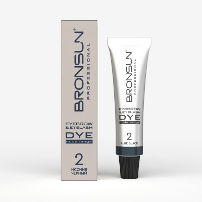 Крем-краска для бровей и ресниц NUDE RANGE BRONSUN, цвет иссиня-черный #2, 15 мл