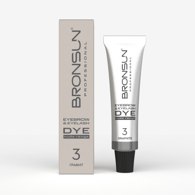 Крем-краска для бровей и ресниц NUDE RANGE BRONSUN, цвет графит #3, 15 мл