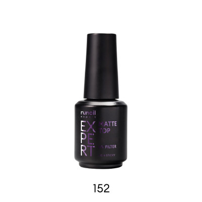 Топ матовый с УФ-фильтром Top Matte Non Sticky Runail Expert №152, 18мл флакон