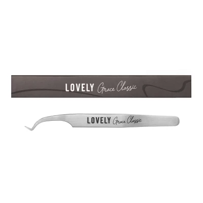 Пинцет для наращивания ресниц Lovely, серия Grace Classic, тип L 5 мм с изгибом