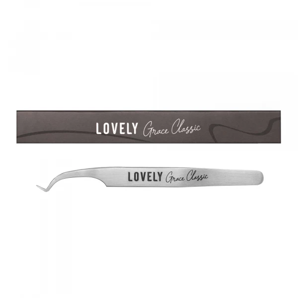 Пинцет для наращивания ресниц Lovely, серия Grace Classic, тип L 5 мм с изгибом
