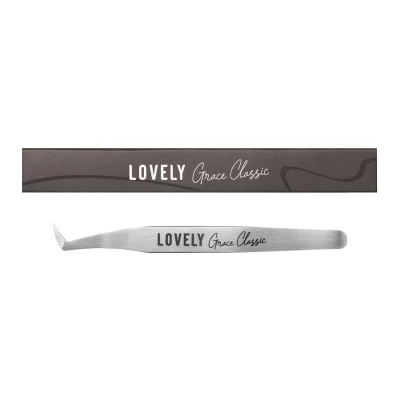 Пинцет для наращивания ресниц Lovely, серия Grace Classic, тип Круглый сапожок