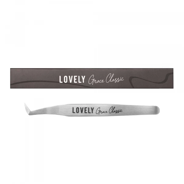 Пинцет для наращивания ресниц Lovely, серия Grace Classic, тип Круглый сапожок