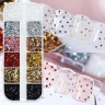 12 сетчатых 1 мм лазерных блесток для ногтей love star
