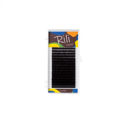 Ресницы темно-коричневые Rili Choco - 16 линий - MIX (C 0.07 6-13мм)